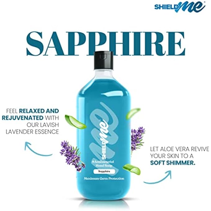 SHIELDME ANTIBACTERIAL HANDWASH LIQUID SOAP REFILL, SAPPHIRE  1LITER - Image 3